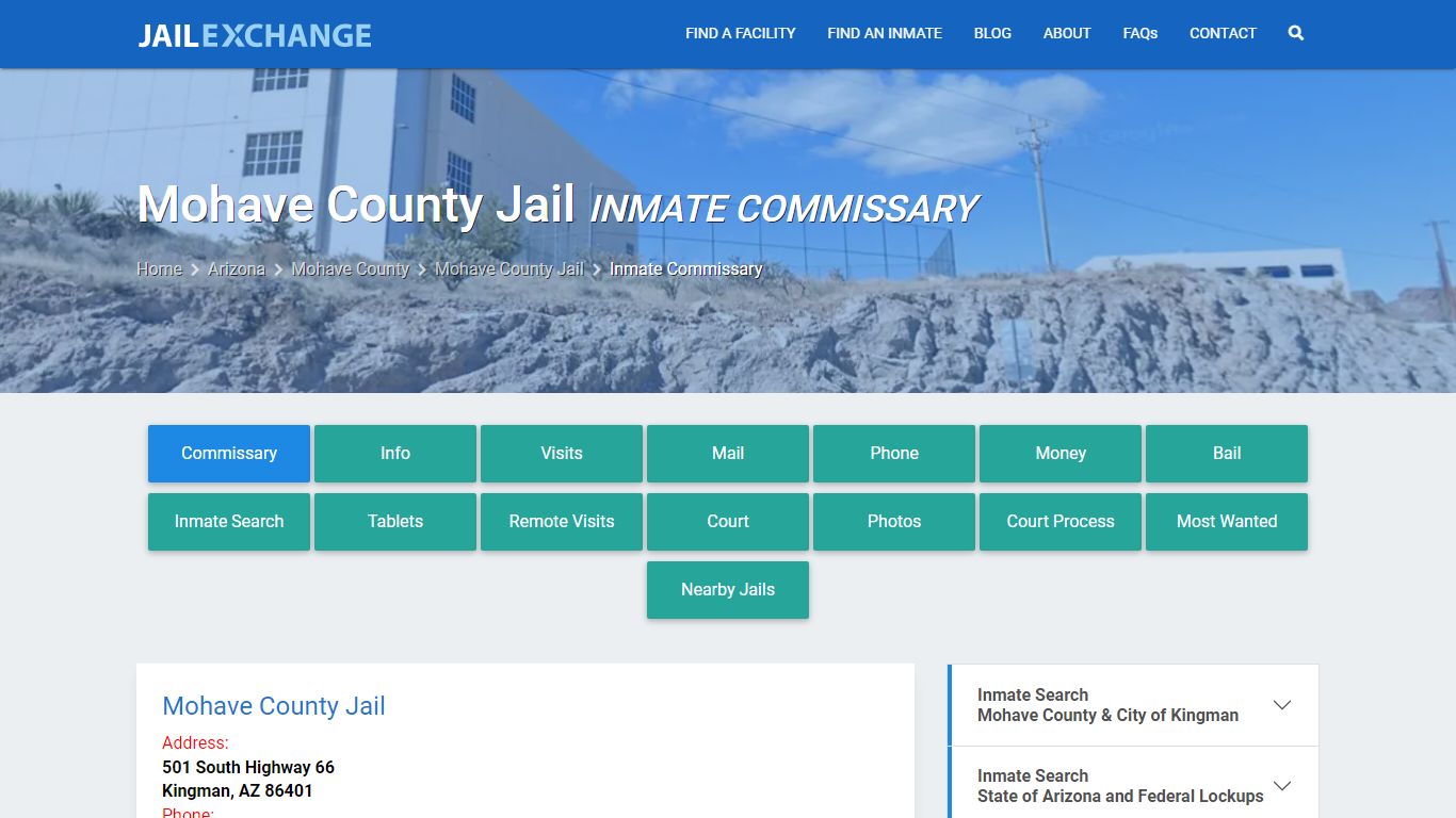 Inmate Commissary, Care Packs - Mohave County Jail, AZ